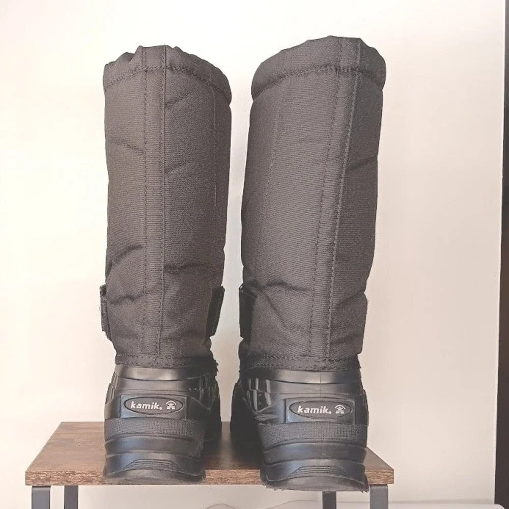 Kamik Greenwood Snow Boots Mens Size 8 Black Excellent Waterproof Insulated
